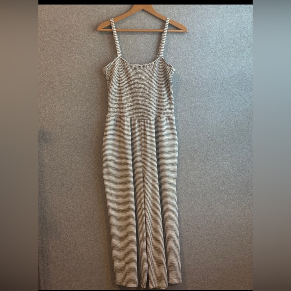 Old Navy Smock Top Striped Cami Jumpsuit size Large